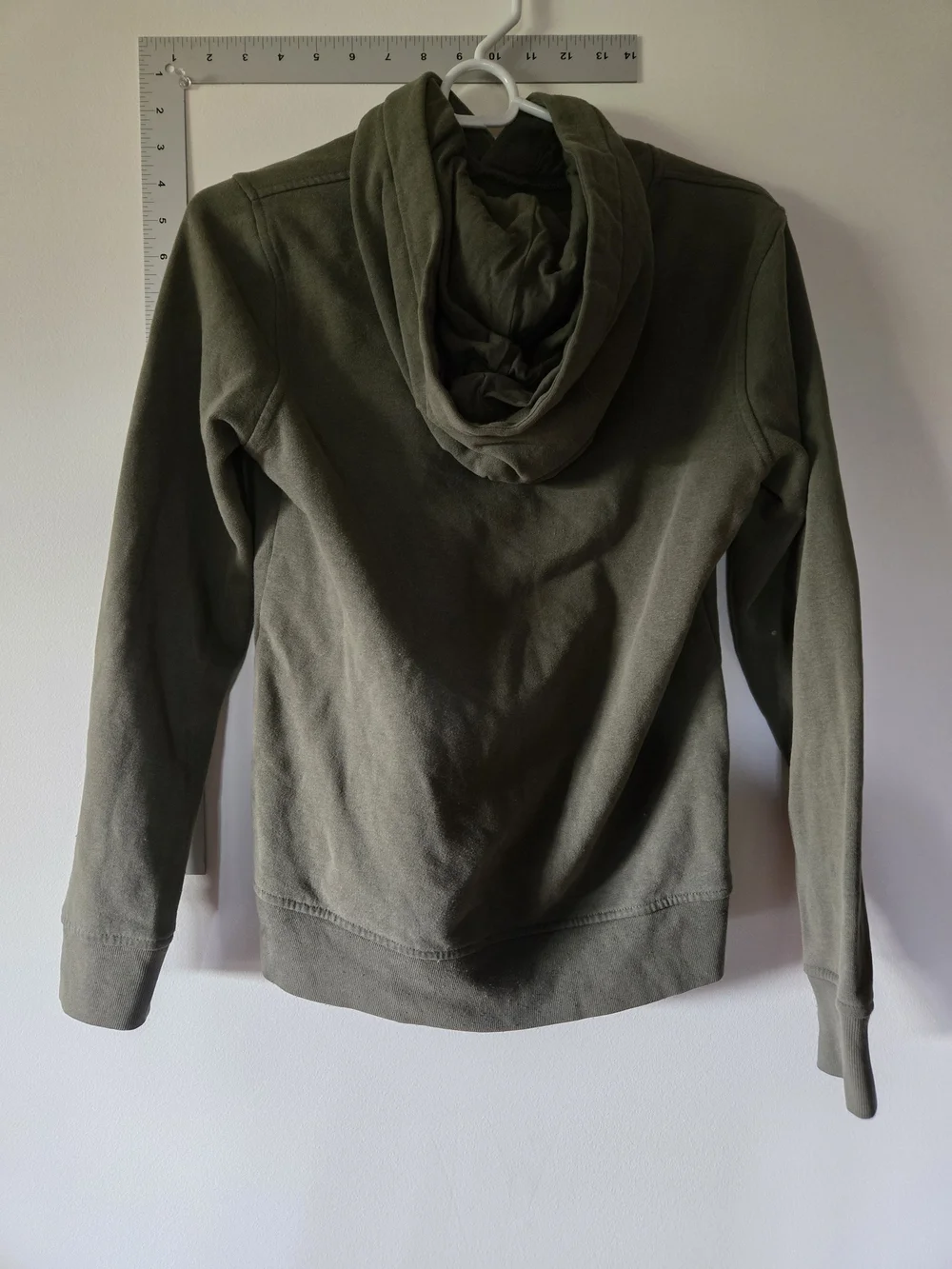 abercrombie kids Olive Green Hoodie with White Moose Logo Size 13/14